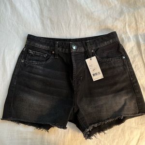 J Brand Black Distressed Denim Short, Size 23, NWT $178